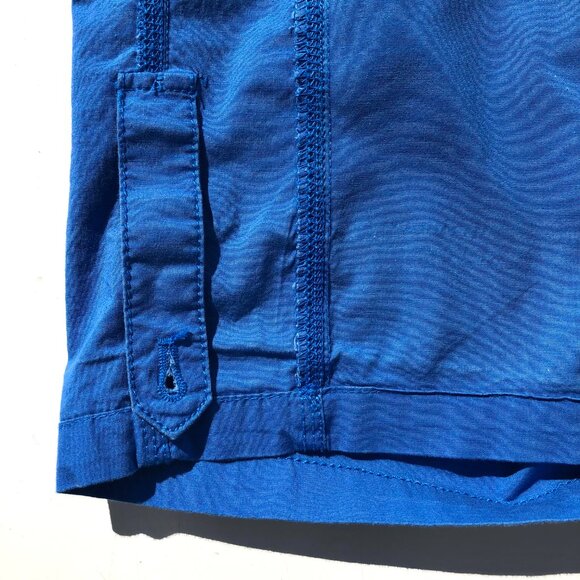 DKNY Jeans Shorts Size 4 Cobalt Blue Roll Tab Chino Cotton Blend Five Pocket - Picture 12 of 14